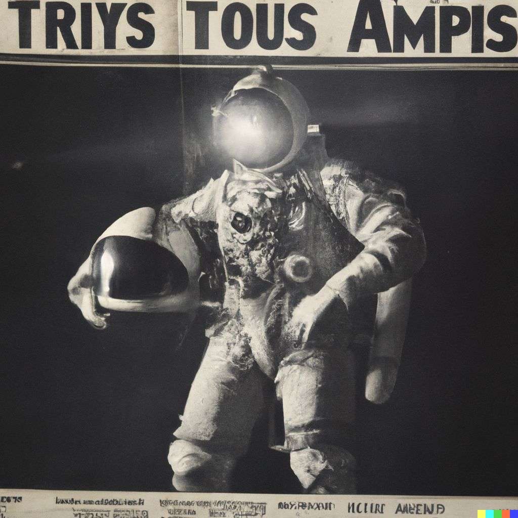 an astronaut, front page of The New York Times, 1930